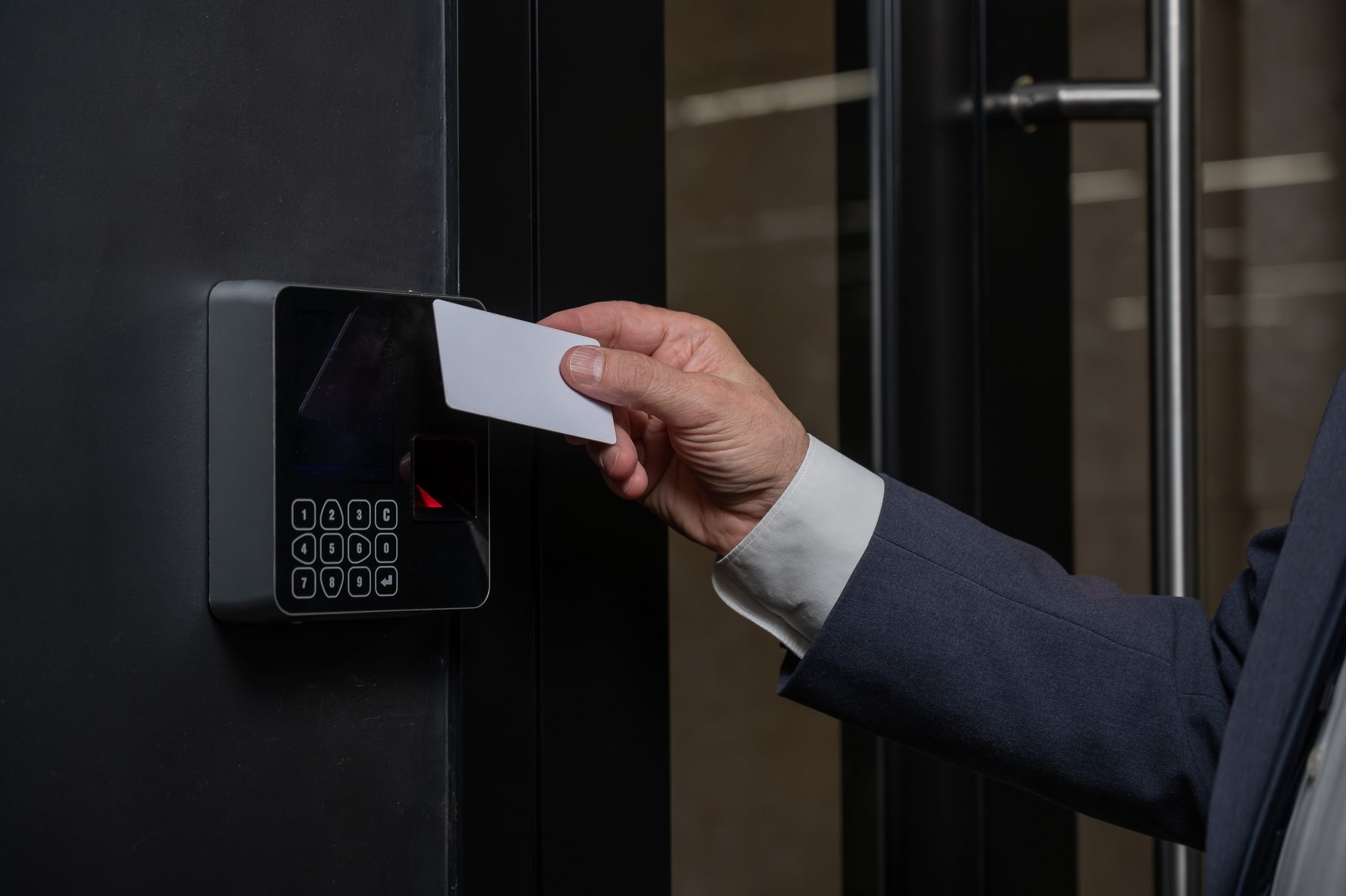 Person presenting a credential at an electronic access reader